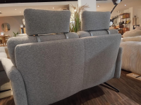 himolla - Sofa MS 1018 Stoff 20 Pura Simple Grau Metallkufe Anthrazit Mit Ausklappbaren Kopfteilen - 8