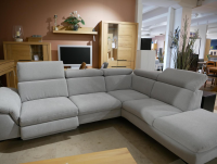 DFM - Ecksofa Klier Concept NO-06 Stoff Carmen 60 Light Grau Füße Metall Schwarz - 8