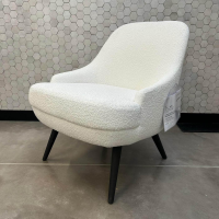 Walter Knoll - Sessel 375 10 Stoff Sonderstoff Creme Weiß Beige Gestell Massivholz Eiche Schwarz Geflammt Geölt - 7