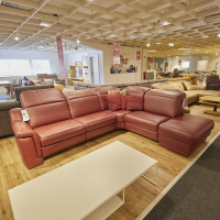 Hukla - Ecksofa IL 4052 Leder Credo Barolo Rot mit motorischen Funktionen - 7
