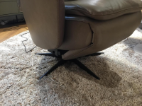 WK Wohnen - Relaxsessel WK 687 Bosso Leder Polo 1091 Braun Grau Gestell Metall Schwarz Mit Elektrischer Verstellung - 5