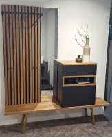 Sudbrock - Garderobe Fox Cosmos Schwarz Melamin Eiche Canyon - 3