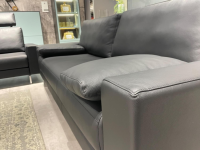Rolf Benz - Garnitur Vida Leder 60 500 Schwarz Fuß Spange Glanzchrom - 5