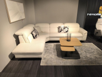 himolla - Ecksofa Spektra Stoff Q2 Loop Basic 20 Weiß Füße Schwarz - 2