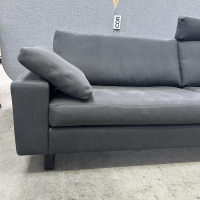COR - Sofa Conseta Leder 423 Schwarz Gestell Metallkufen Schwarz Pulverbeschichtet Inklusive Kissen - 8