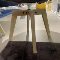 MDF Italia - 2er-Set Stuhl Flow Slim Stoff Sbiancato Tika mit vier Füßen in Bleicheiche - 6