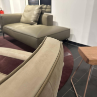 Jori - Sessel Lagom Leder Nubuck Cream Grau Metall Matt Schwarz Pulverbeschichtet - 5