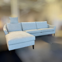 Bielefelder Werkstätten - Sofa Saloni Stoff Prato BW1728-181 Beige Füße Holz Braun - 10