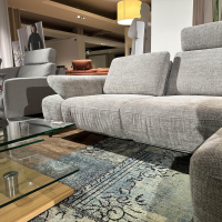 Comfort Republic - Ecksofa Theodor Stoff Renegade 149 Steel Grau Metallfuß Schwarz Mit Motorischer Verstellung - 11