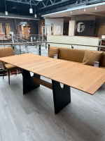 K+W - Funktionstisch Vari Platte Echtholzfurnier Asteiceh Natur Wangen MDF Schwarz Struktur Mit Synchronauszug - 4