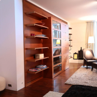 Giorgetti - Wohnwand Oli Akrylbeizung Nussbaum - 3