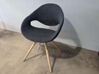 Tonon - Stuhl Moon Stoff Schwarz 6P9 Füße Holz - 5