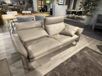 Erpo - Garnitur Porto 180 Leder 42.400 Stone Grau Fuß Hochglanz - 2