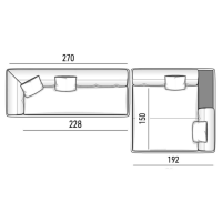 Minotti - Sofalandschaft Supermoon Stoff Teddy 01 Gesso Beige Creme Rahmen Bronze Glänzend Lackiert - 4