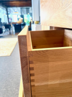 Wimmer - Sideboard Saluto Asteiche Bianco Geölt Glaselemente Braunglas Inklusive LED Beleuchtung - 2