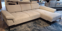Rom - Ecksofa Wave Stoff Wandoo Naturelle Beige Füße Schwarz Lackiert - 8