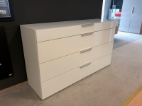 Nolte - Kommode Alegro 2 Polarweiß Ausführung Weißglas Alu Matt - 7