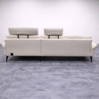 himolla - Ecksofa 1580 Stoff 20 Q2 Loop Vanilla Gestell Metallfuß Anthrazit Pulverbeschichtet Abschlussrecamiere Elektrisch - 3