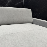 COR - Ecksofa Conseta Stoff 8159 Mittelgrau Metallkufen Verchromt - 7