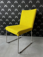 Hülsta - 2er Set Stuhl S21 Now Stoff Lemon Gelb Gestell Metall Verchromt - 4