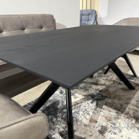 JOOP! - Essgruppe Tisch Buche Platte Anthrazit Gestell Schwarz Bank Und Stühle Leder K-Elegant Grau 27 Gestell Buche Schwarz Und Gestell Anthrazit - 2