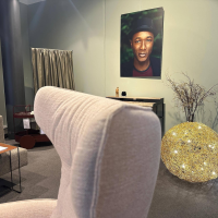 Walter Knoll - Sessel Onsa Stoff Gaia 7889 Champagne Beige Gestell Metall Bronze Pulverbeschichtet Inklusive Hocker - 6