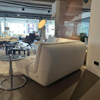 IP Design - Sofa Soulmate Stoff Zoey 171 Creme Beige Gestell Massivholz Füße Kunststoff Schwarz - 3