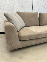 Walter Knoll - Sofa Tama Living 821 Leder Velvet 1484 Hazelnut Braun Gestell Nussbaum Mit Splint Geölt Mit Kissen Und Tablett - 4