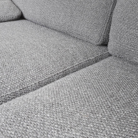 COR - Sofa Conseta Bezug Stoff 5010 Anthrazit Schmalfuß Chrom Bodenfrei Inklusive 2 Kissen - 10