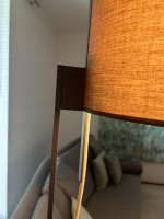 Steng - Stehleuchte Loft Floor Schirm Maroon Beige Rot Gestell Metall Graubraun Matt Schirm Magnetisch Höhenverstellbar - 3