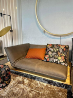 Bullfrog - Ecksofa Akito Leder Rhino Elefant 2399 63 Braun Grau Plattform Wildeiche Füße Stahl Schwarz Pulverbeschichtet - 5