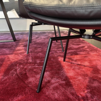 KFF - 4er-Set Stuhl Faye Leder Milano 260 Schwarz 4 Fuß Rundrohrgestell Struktur Schwarz M02 - 4