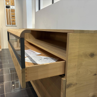 Voglauer - Sideboard Vcuben Wildeiche Rustico Schwarz Gestell Metall Anthrazit - 5