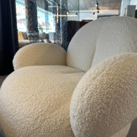 Freifrau - Sessel Nana Love Seat Stoff Nimbus 006 Bebris Beige Füße Kunststoff Inklusive Hocker - 7