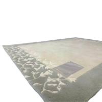 Eigene Herstellung - Teppich Brücke 140x200cm Schurwolle Beige Grün - 2