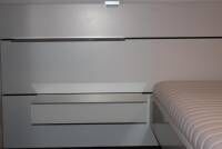 Interlübke - Bett Nocto Plus Lack Kristallweiß M02 mit Matratzen und Rückwandpaneele - 3