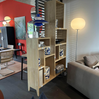 Muuto - Regalsystem Stacked Eiche Furniert Individuell Veränderbar Verbinderelemte Grau - 7