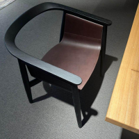 Zeitraum - Stuhl Pelle Cord Eiche Graphitschwarz Kernleder Schwarz (28 Stück vorhanden) - 4