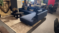 Wendelbo - Ecksofa Edge Stoff Zest 12 Blau Grau Gestell Edelstahl Inklusive Kissen - 6