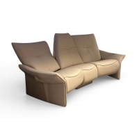 himolla - Sofa 4934 Cumuly Trapezsofa Leder Longlife Rustika Nebel Beige Mit Relaxfunktion Und Ablage - 2