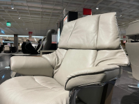 Stressless - Sessel Reno S R Leder 091 Cori Silver Cloud 25 Grau Gestell Cross Smoked Oak 13 Inklusive Hocker - 4