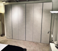 Contur - Kleiderschrank Loretto Dekor Cemento Chiaro Grau Inklusive Kommode Mattlack Madreperla Grau - 7