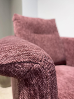 Activineo - Drehsessel Brian Stoff Costa 205 Cabernet Rot Drehgestell Metall Schwarz - 5