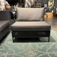 Stern - Corner sofa Fontana Outdoor wickerwork basalt gray cover silk gray frame aluminum - 7