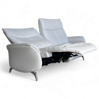 himolla - Sofa 4061 Cumuly Comfort Leder 33 Longlife Soft Eis Weiß Füße Metall Mit Elektrischer Verstellung - 3