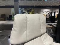 Stressless - Sessel Reno M R Leder 091 Cori Silver Cloud 25 Grau Creme Gestell Cross Chrom - 7