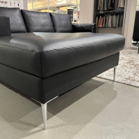 Erpo - Ecksofa CL 820 Leder Schwarz 43.136 Aluminium Fuß - 4