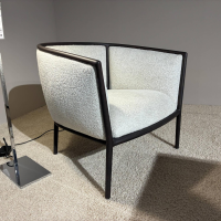 Molteni & C - 2er-Set Sessel Margou Stoff WG411 BI Carta Grau Beige Gestell Eukalyptus Schwarz - 6