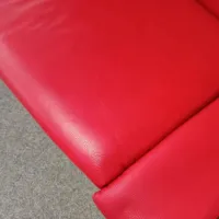 Stressless - Sofa Aurora Hoch Leder Cori Brick Red Rot Fuß Stahlbein Rund Chrom - 9