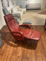 Activineo - Sessel Boss Leder L30 WL Rouge Rot Gestell Metall Schwarz - 4
